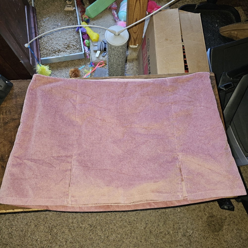 Pink Cordorouy Delias Skort